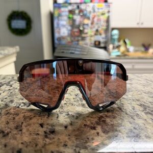 100% Slendale Sunglasses - Gloss Hiper Crimson - Silver